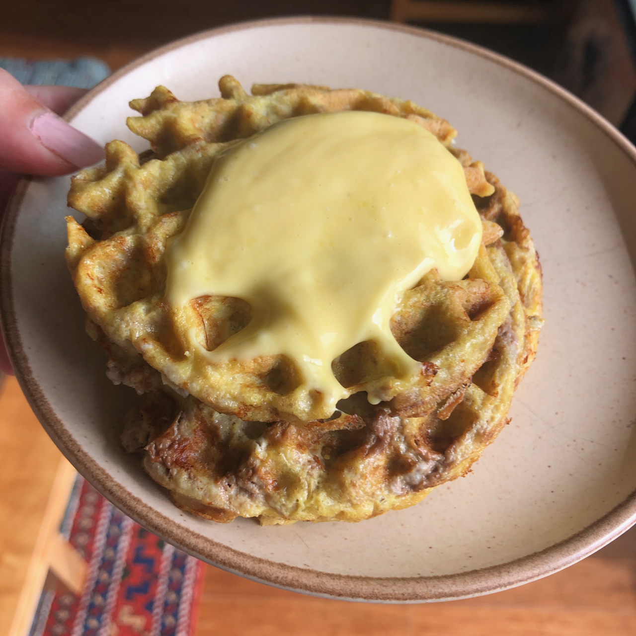 My Last Supper (Carnivore Waffles and Carnivore Hollandaise Sauce, courtesy of Maria and Craig Emmerich's new Carnivore Cookbook).