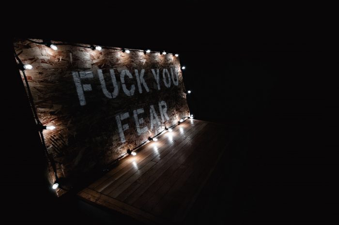 Fuck You Fear sign - to help water seeds of joy