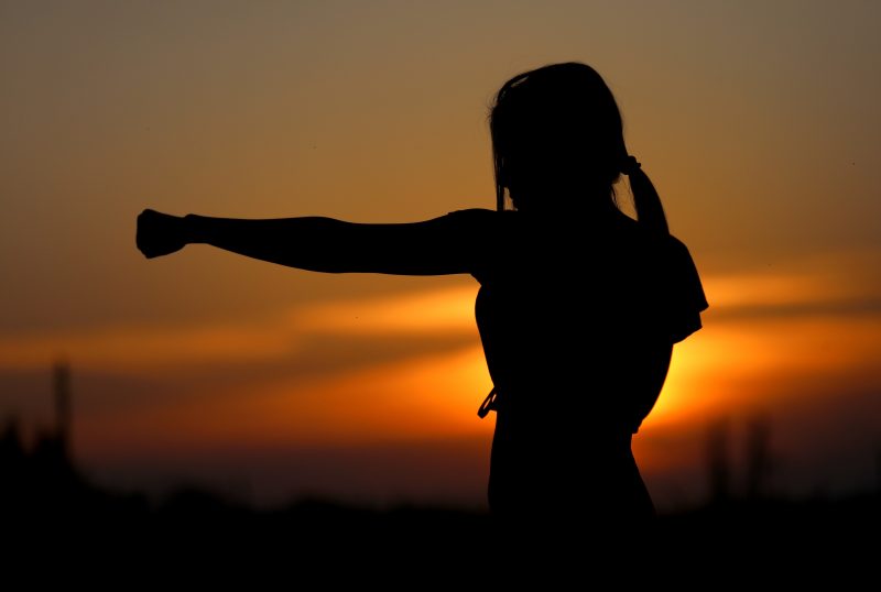 A woman punching resistance in the early morning - the role of resistance